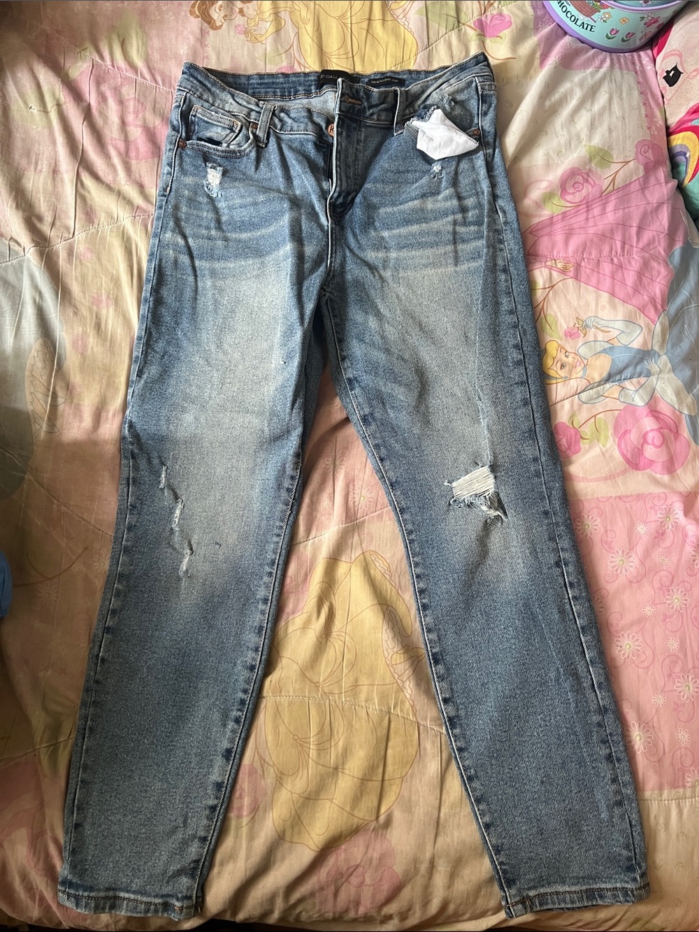 Kendall & Kylie Light Blue Distressed Boyfriend Jeans